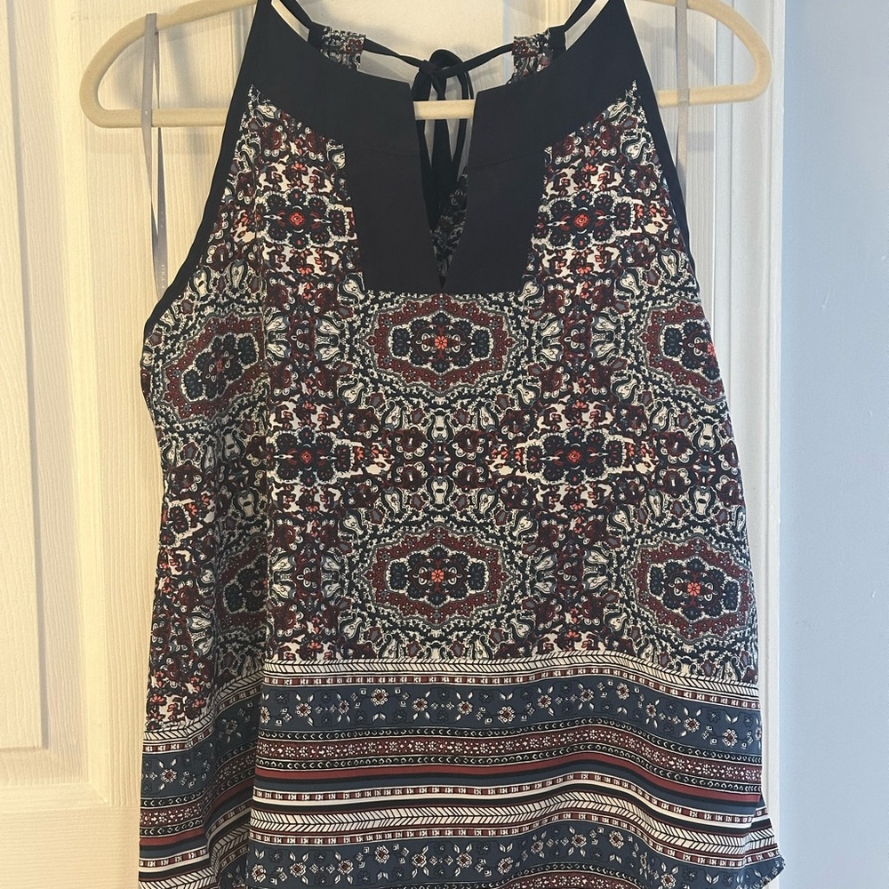 Athleta Multicolor Patterned Halter Blouse